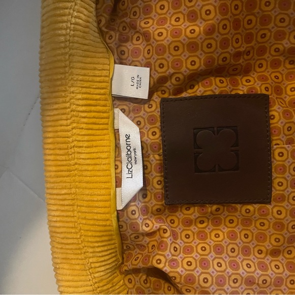 Mustard colored Liz Claiborne corduroy jacket - Picture 3 of 3